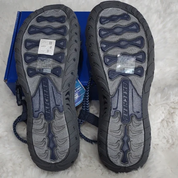 Skechers Blue Strappy Sandals, Size 10 - Picture 13 of 17